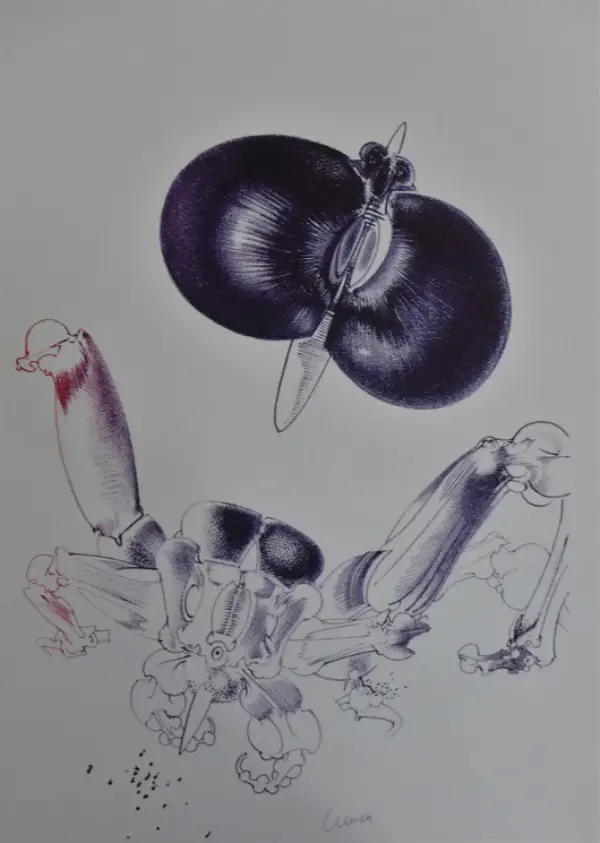 François Lunven Gravure deux couleurs, sans titre,